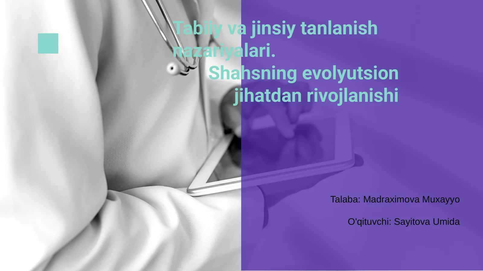 Tabiiy va jinsiy tanlanish nazariyalari