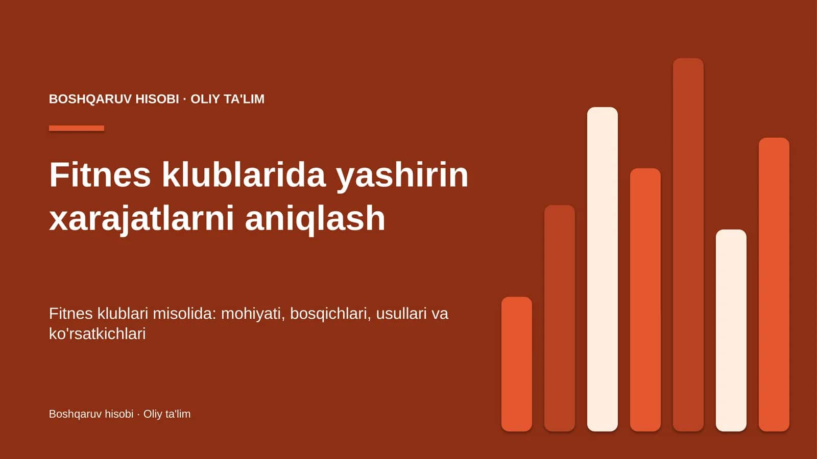 Fitnes klublarida yashirin xarajatlarni aniqlash