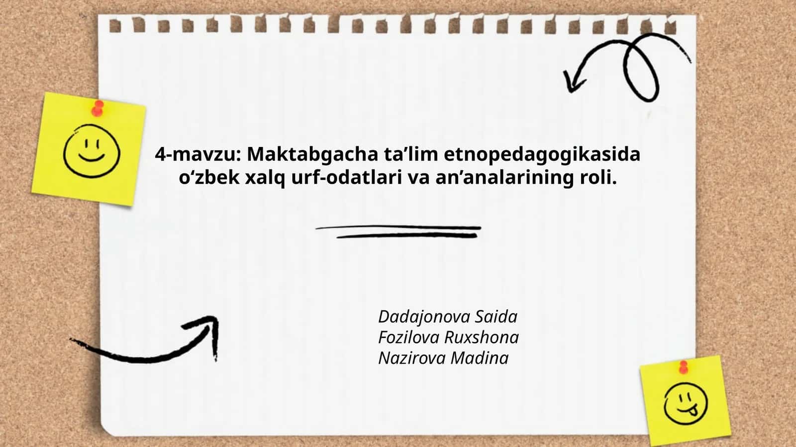 Maktabgacha ta’lim etnopedagogikasida o‘zbek xalq urf-odatlari va an’analarining roli