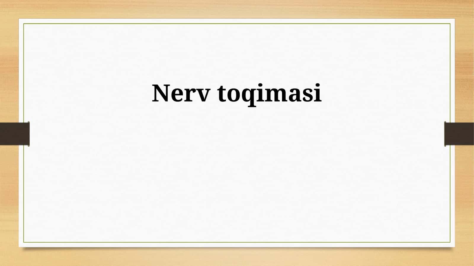 Nerv toqimasi