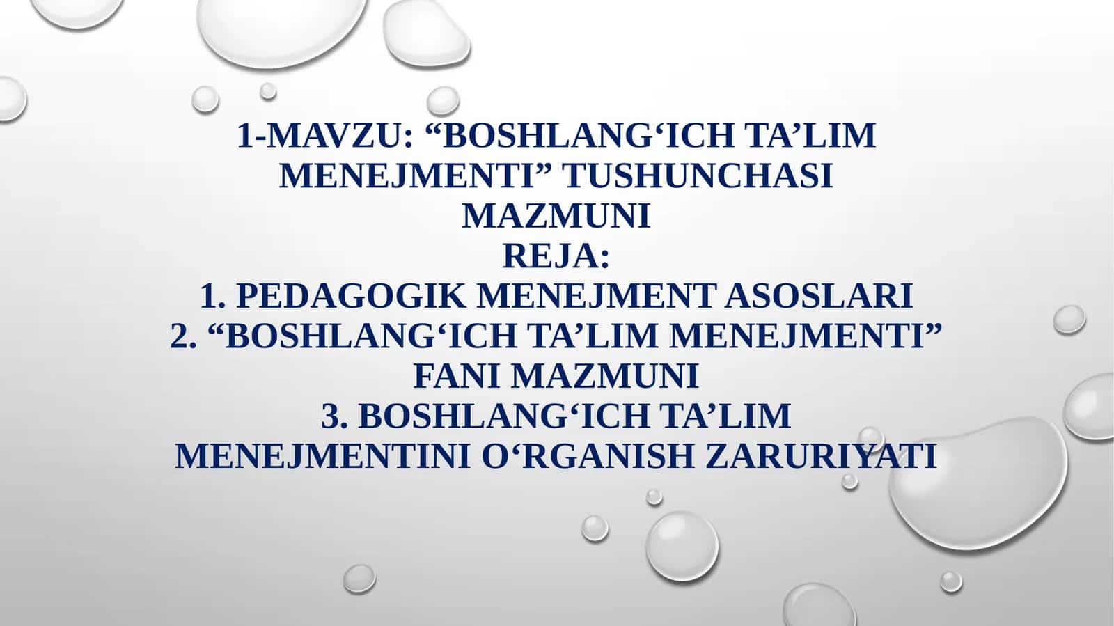 “Boshlang‘ichta’lim menejmenti”