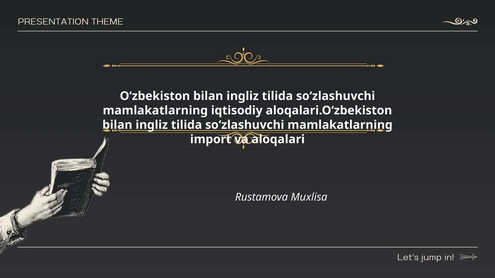 Oʻzbekiston bilan ingliz tilida soʻzlashuvchi mamlakatlarning iqtisodiy aloqalari.Oʻzbekiston bilan ingliz tilida soʻzlashuvchi mamlakatlarning import va aloqalari