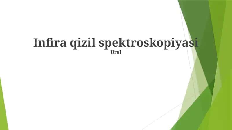 Infirqizil Spektroskopiyasi
