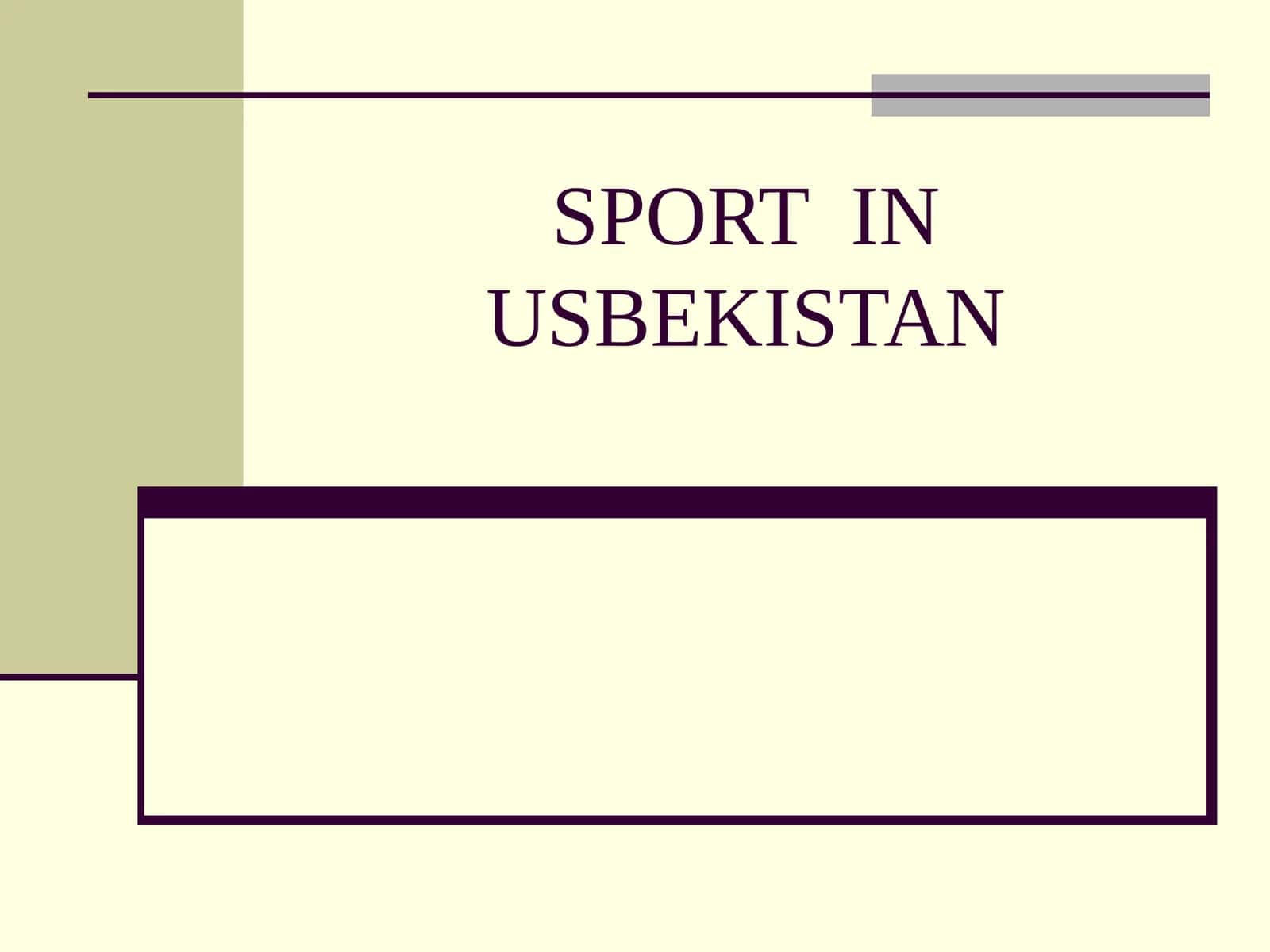 Sport in Usbekistan