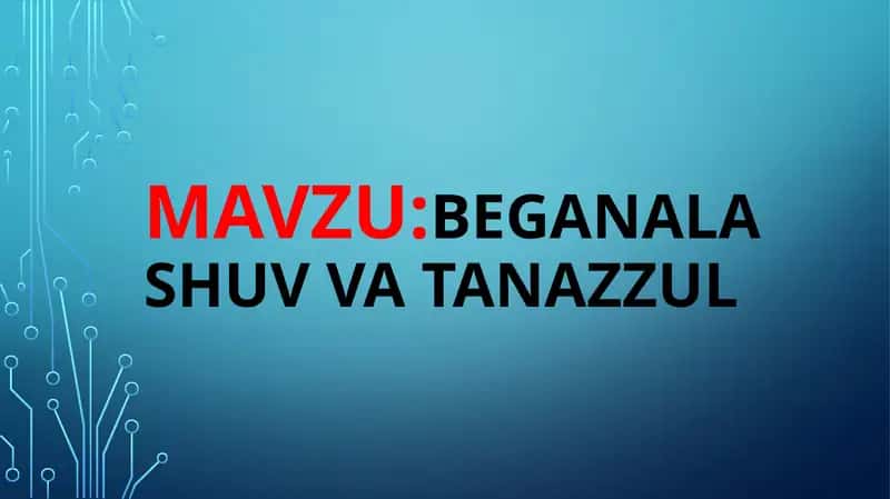 Beganalashuvva tanazzul