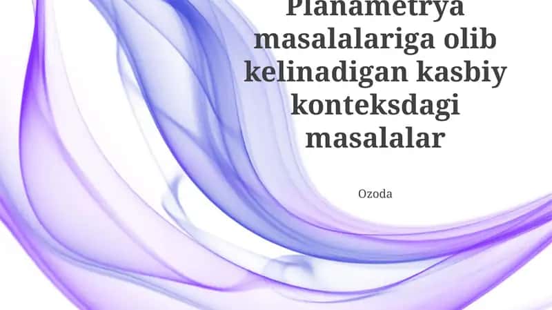 Robototexnika va Traektoriya Rejalashtirish