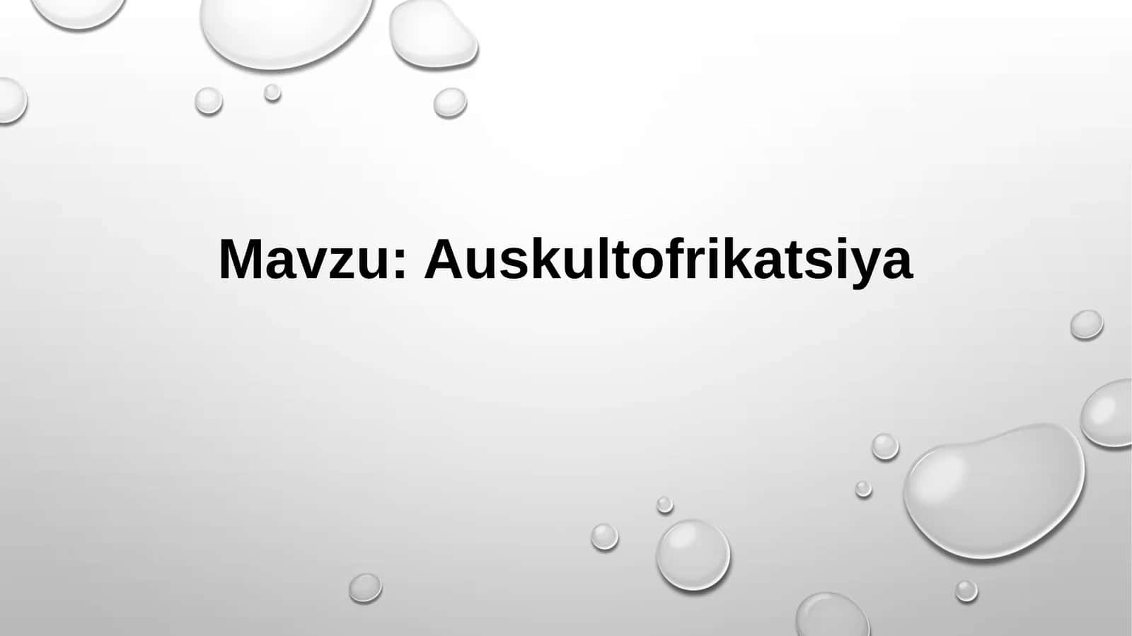 Auskultofrikatsiya