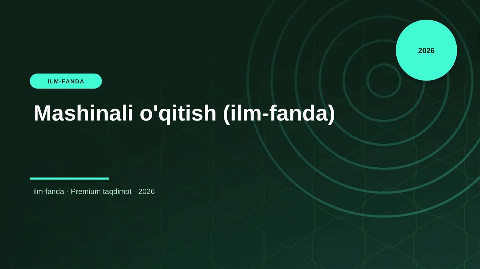 Mashinali o'qitish (ilm-fanda)