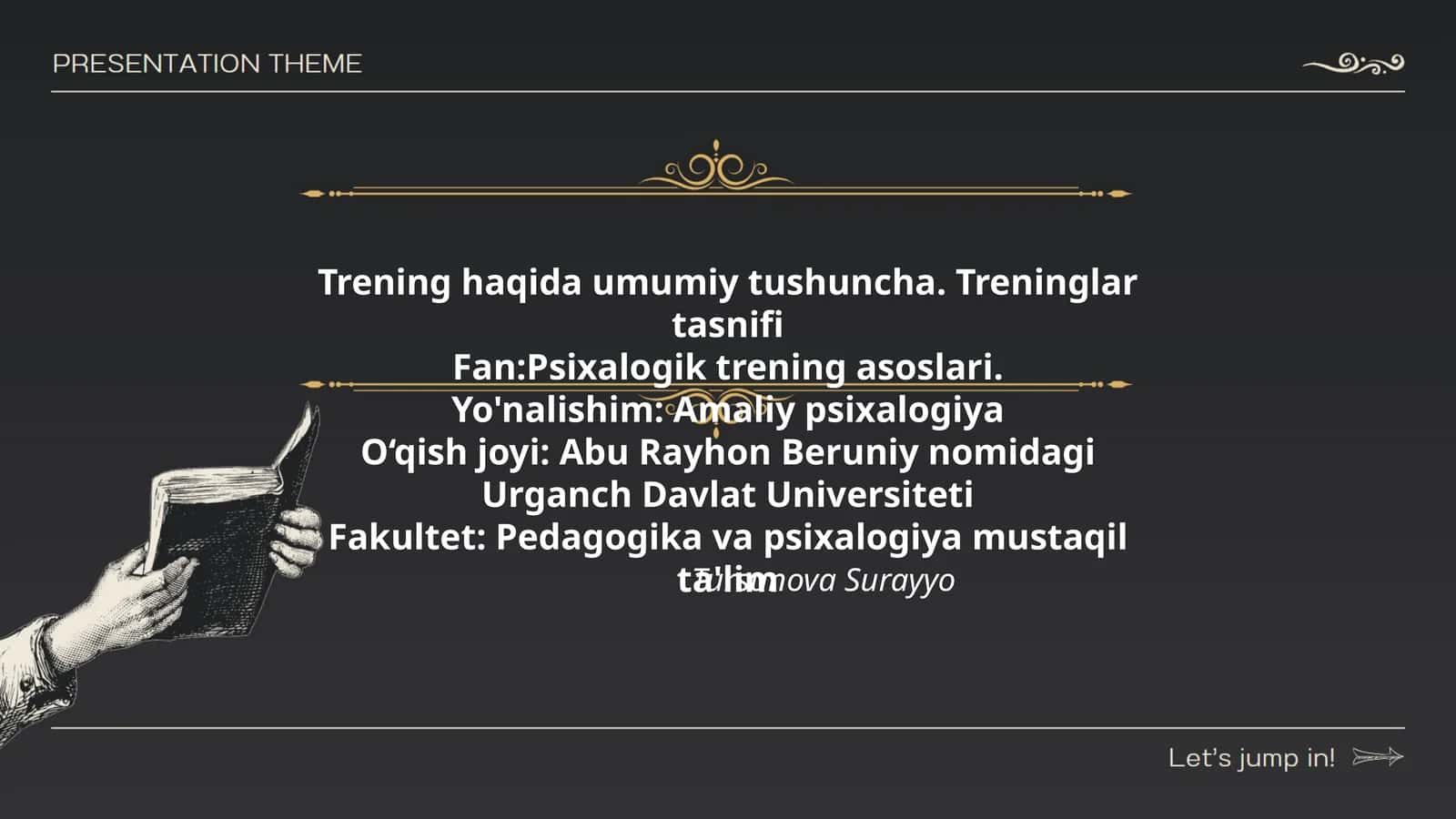 Psixalogik trening asoslari