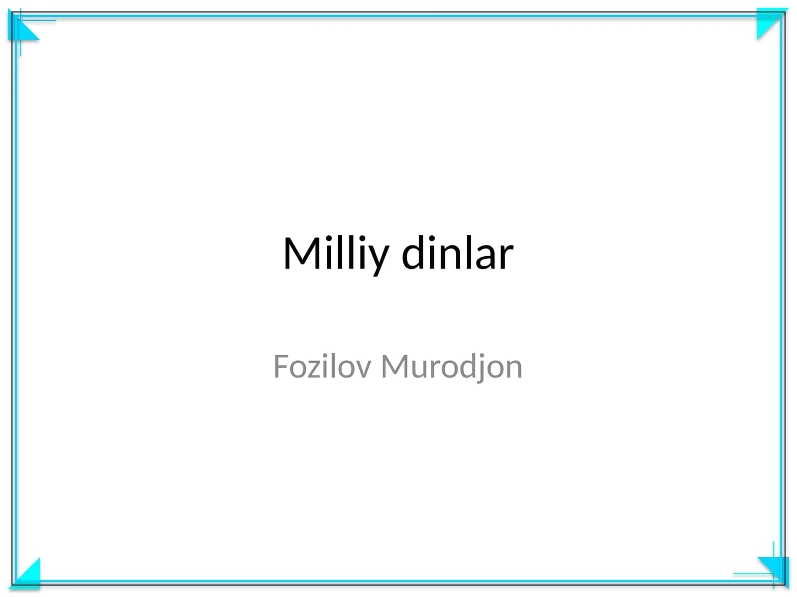 Milliy dinlar