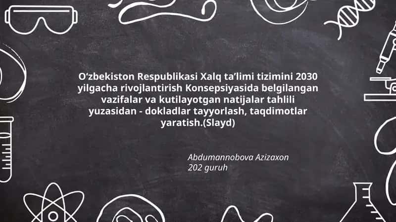O‘zbekiston Respublikasi Xalq ta’limi tizimini 2030 yilgacha rivojlantirish Konsepsiyasi
