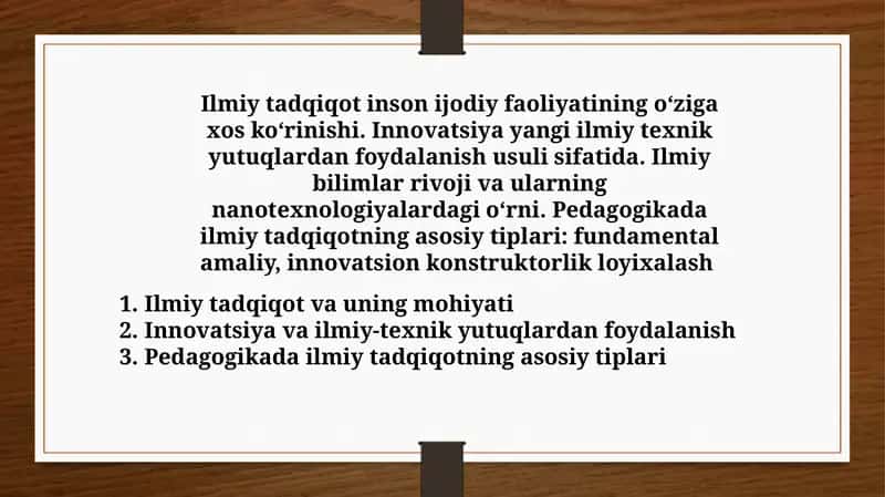 Ilmiy tadqiqot va uning mohiyati