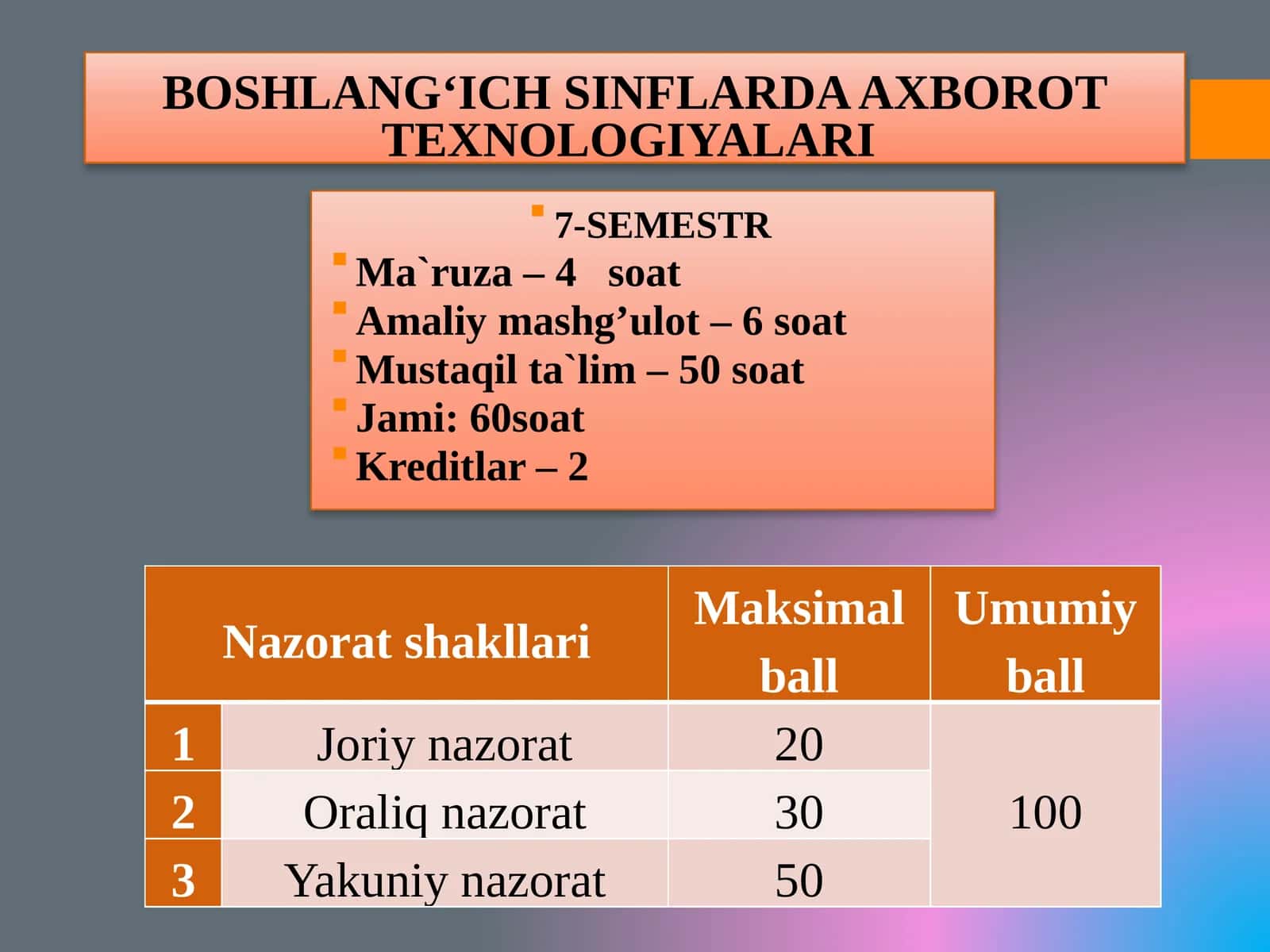 ZAMONAVIY TA’LIM TEXNOLOGIYASINING KONSEPTUAL ASOSLARI, AXBOROTTEXNALOGIYASI TUSHUNCHASI VA KLASSIFIKATSIYASI