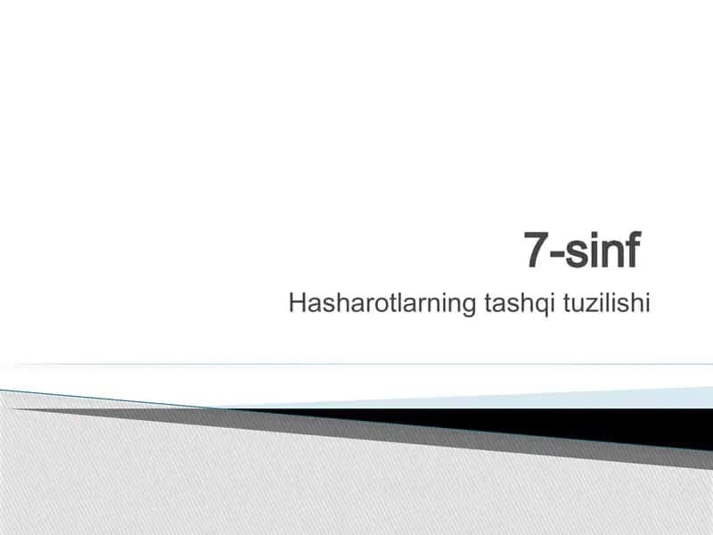 Hasharotlarning ichki tuzilishi