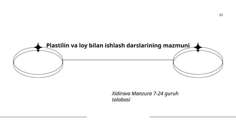 Plastilin va loy bilan ishlash darslarining mazmuni