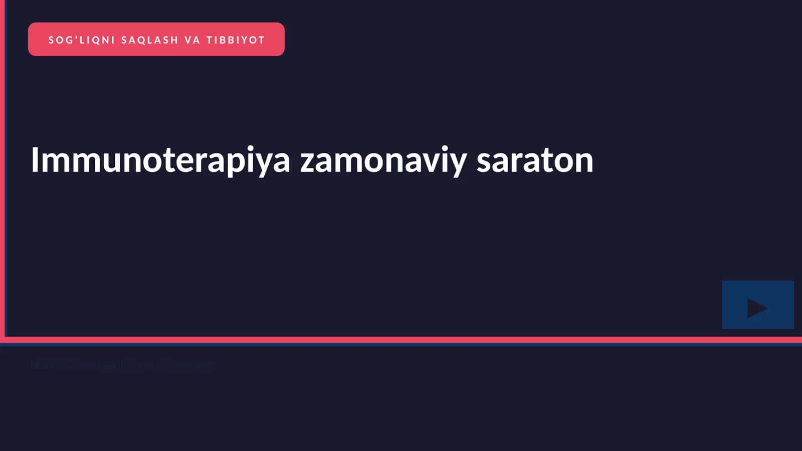 Immunoterapiya zamonaviy saraton