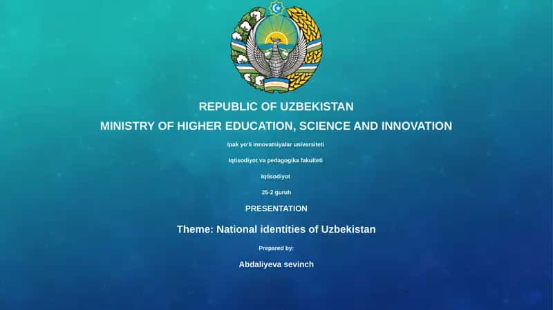 National identities of Uzbekistan