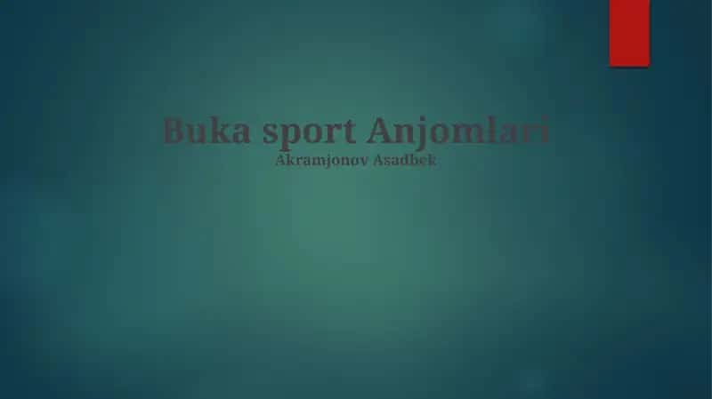 Buka sport Anjomlari