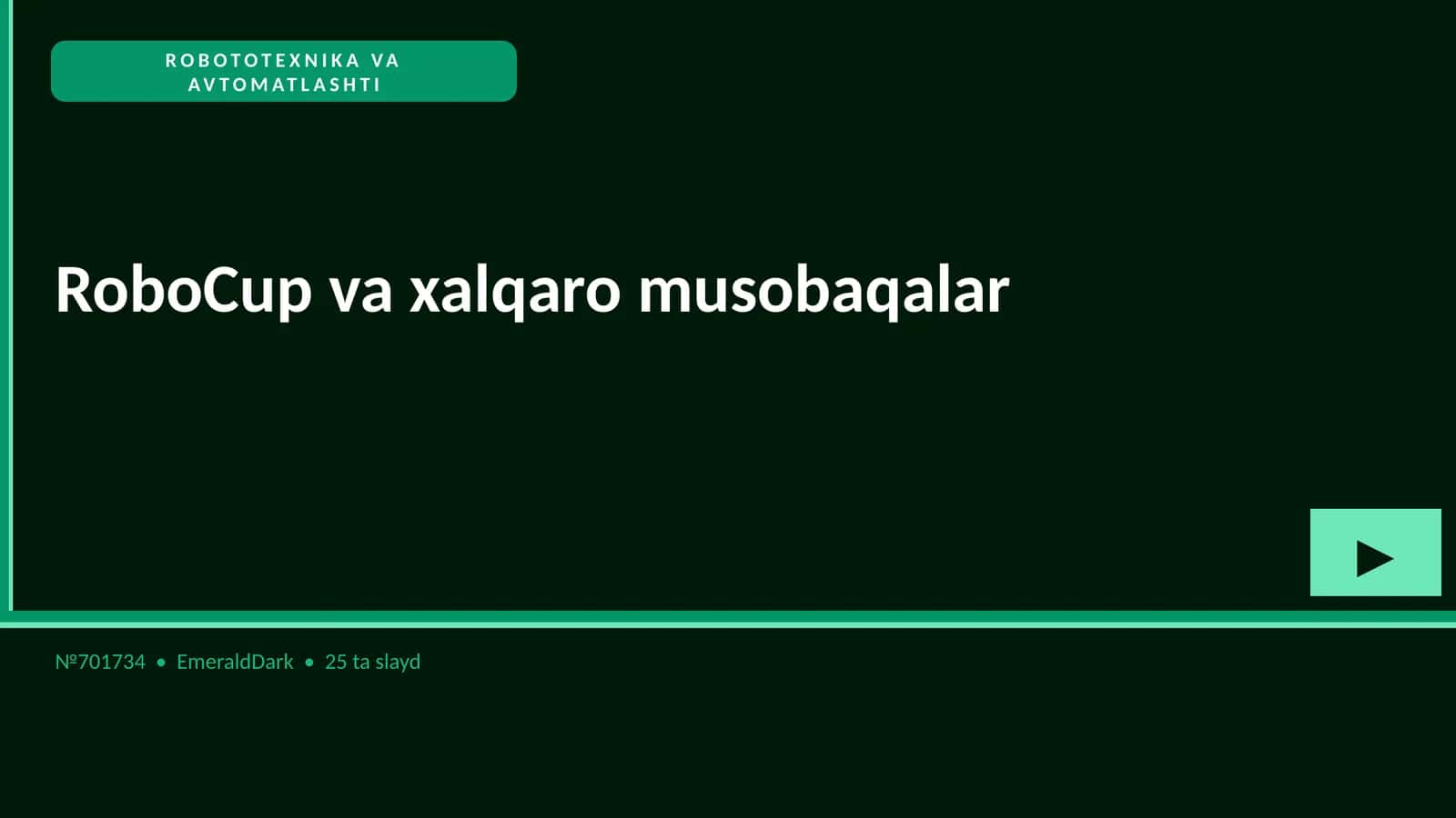 ROBOTOTEXNIKA VA AVTOMATLASHTI