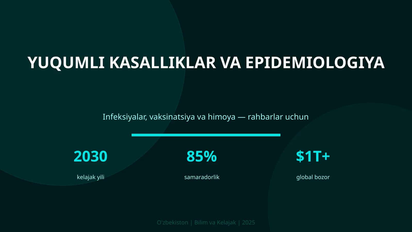 Yuqumli kasalliklar va epidemiologiya