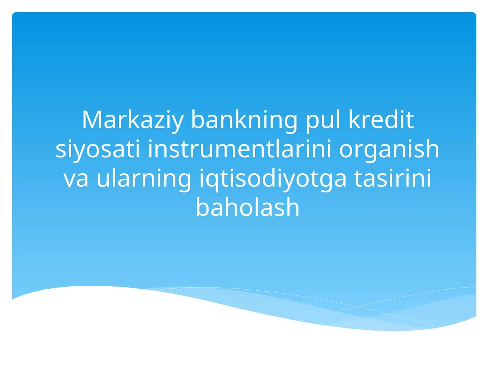 Moliyaning mohiyati va vazifalari. Moliya tizimi