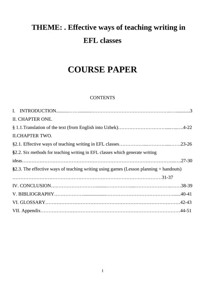 Effective ways of teaching writing in EFL classes