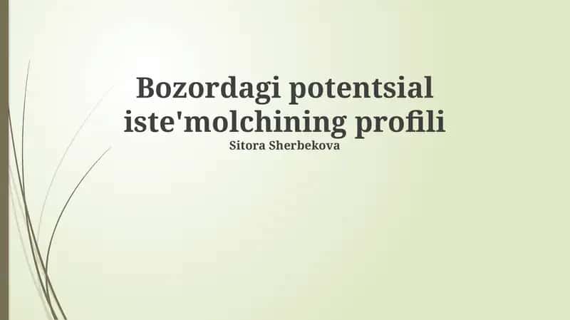 Marketing Strategiyasi va Mijozlar bilan Aloqa