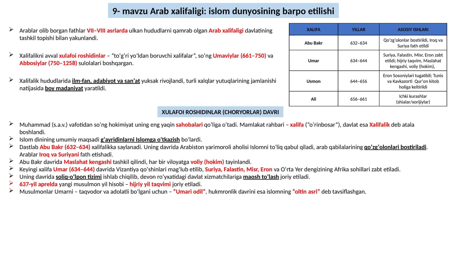 Arab xalifaligi