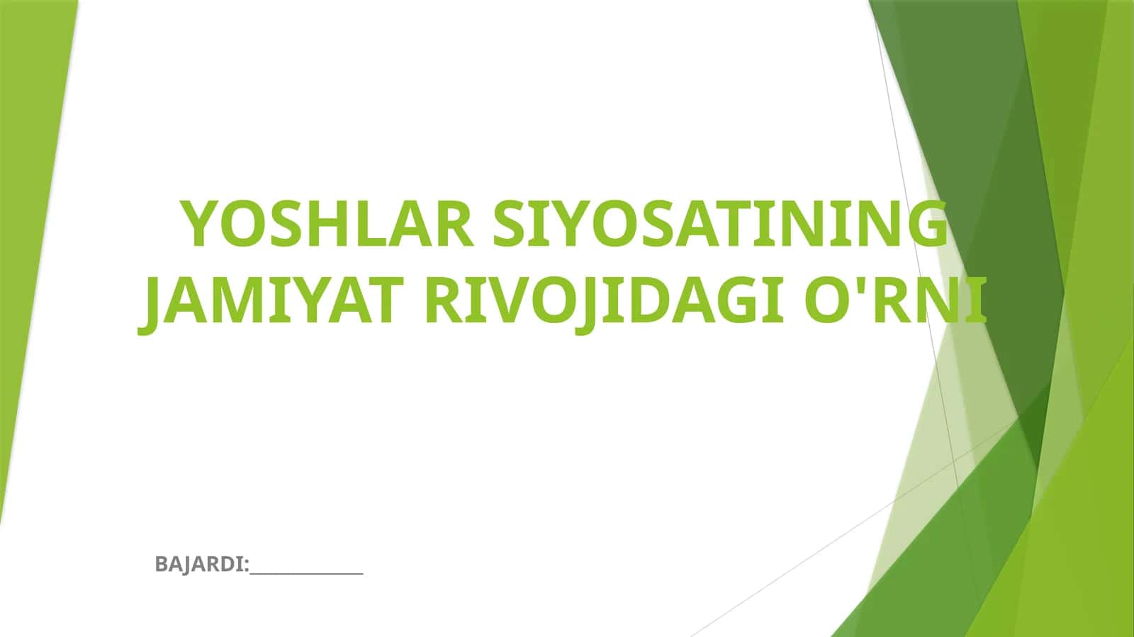 Yoshlar siyosati