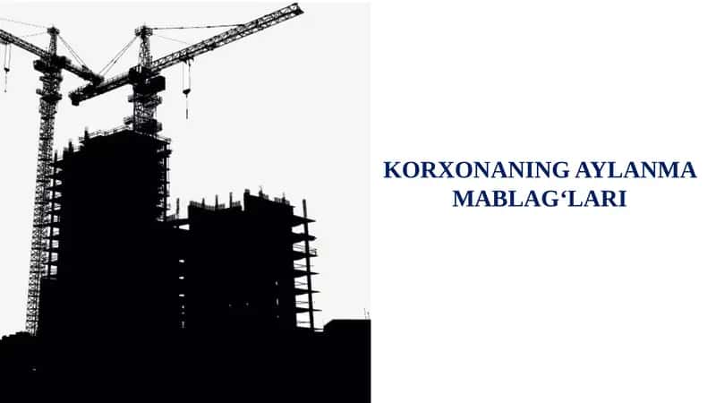 KORXONANING AYLANMA MABLAG‘LARI