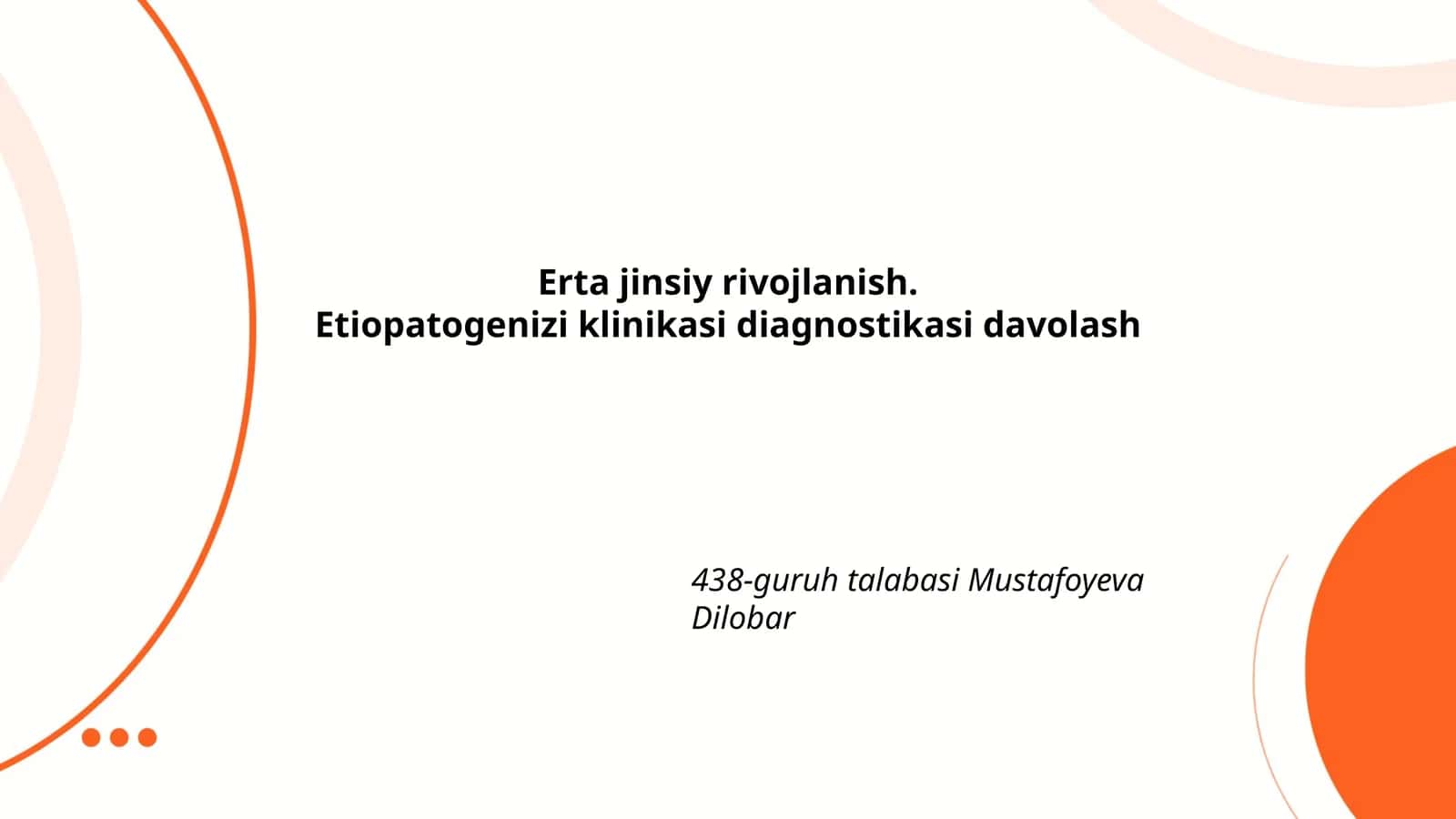 Erta jinsiy rivojlanish