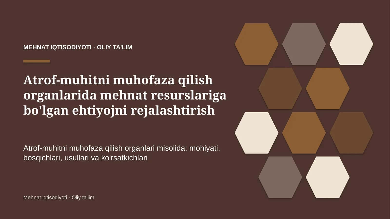atrof muhitni muhofaza qilish organlarida mehnat resurslariga bo'lgan ehtiyojni rejalashtirish 4019