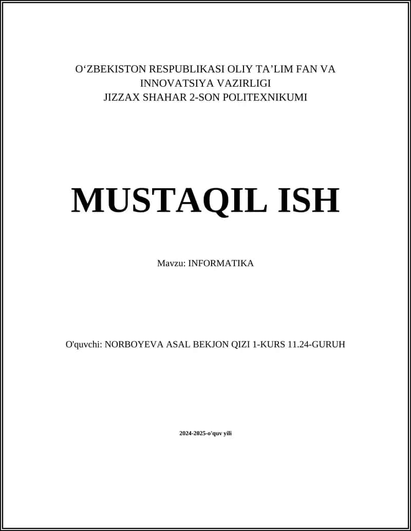 INFORMATIKA