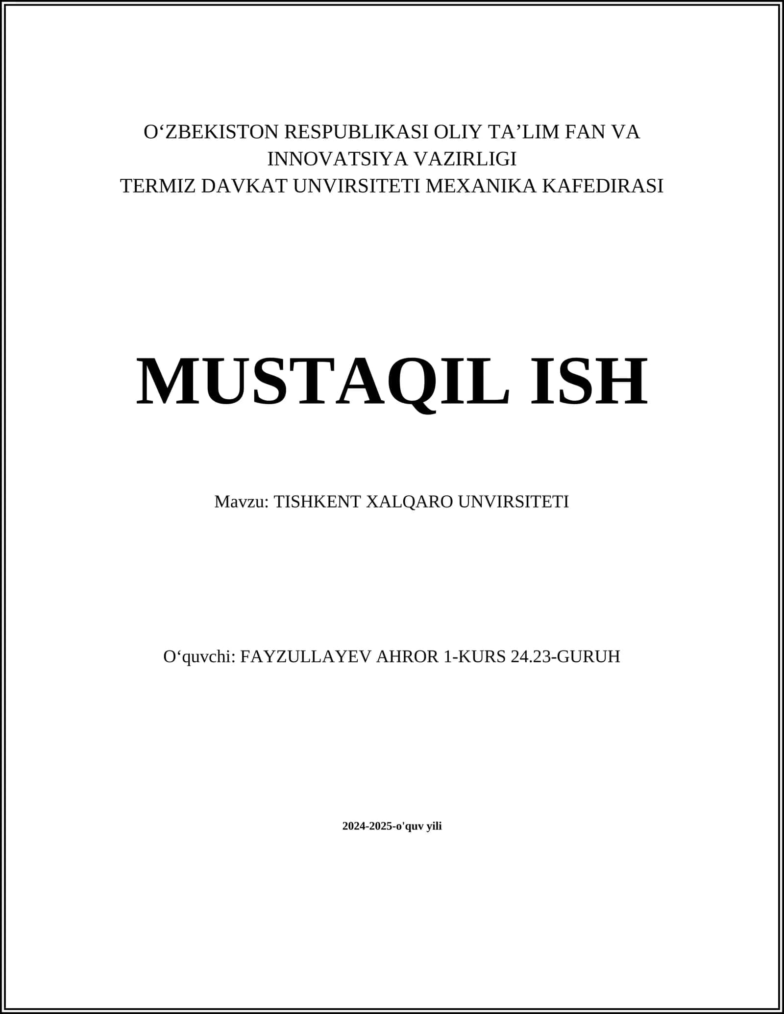 Toshkent axborot texnologiyalari universiteti (TATU) tarixi