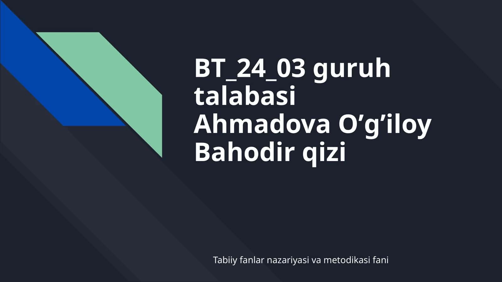 “ Avesto” dagi tabiat tasavvurlari va zamonaviy ekologik tajribalarni qiyosiy tahlil qilish