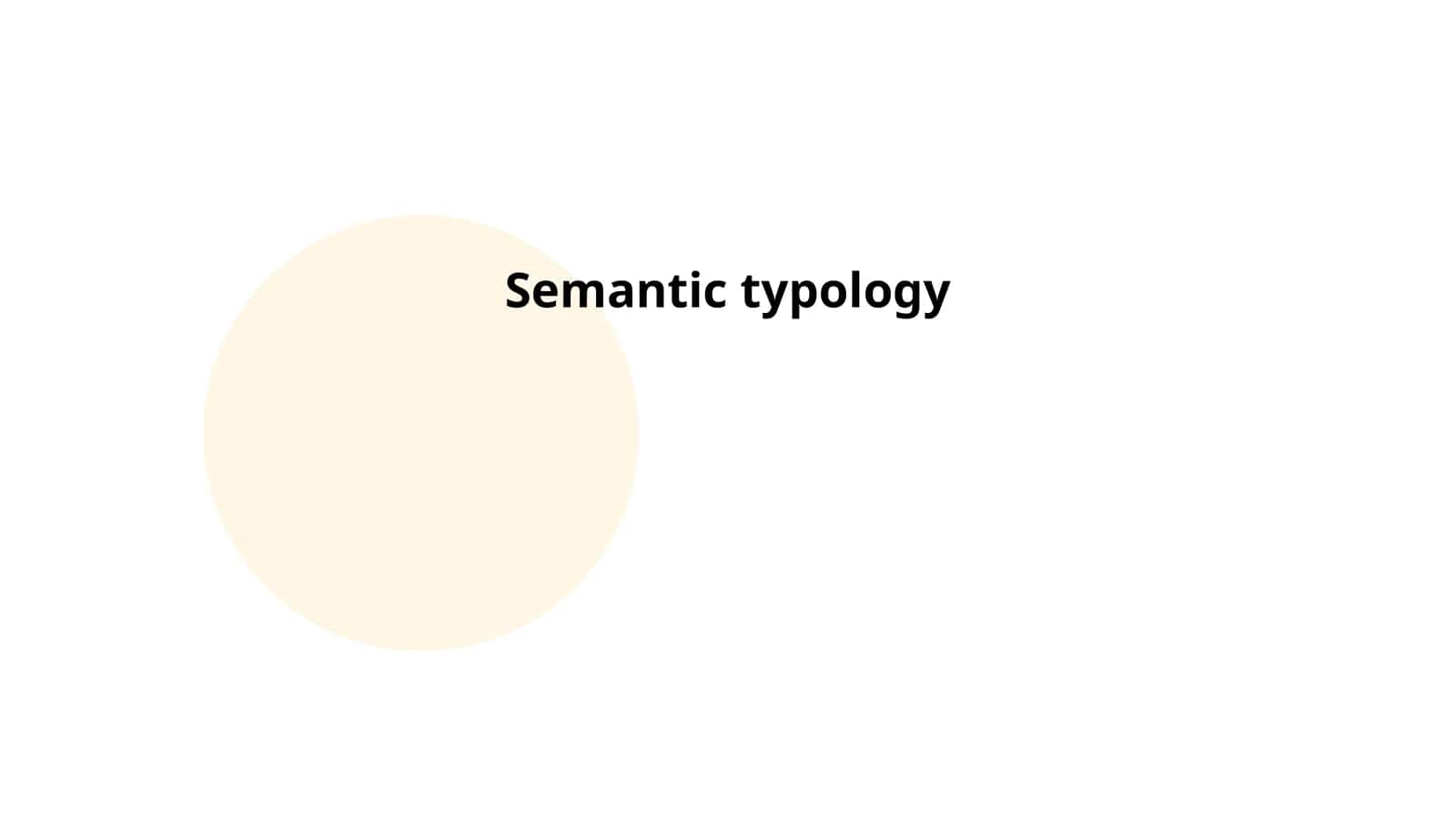 Semantic typology