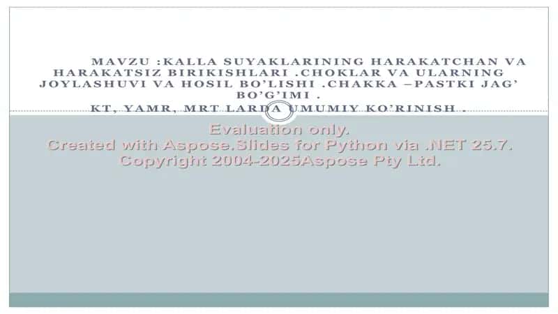 Kalla suyaklarining harakatchan va harakatsiz birikishlari