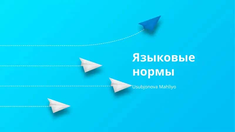 Языковые нормы