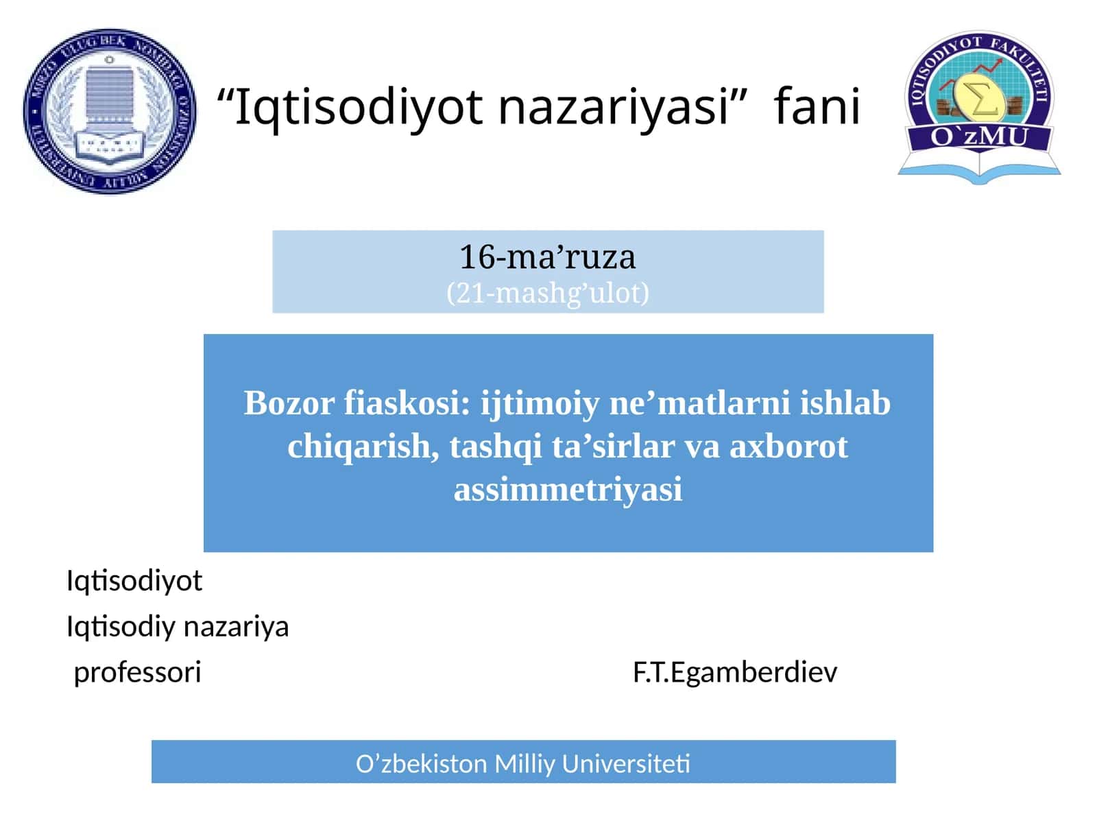 Iqtisodiyot nazariyasi