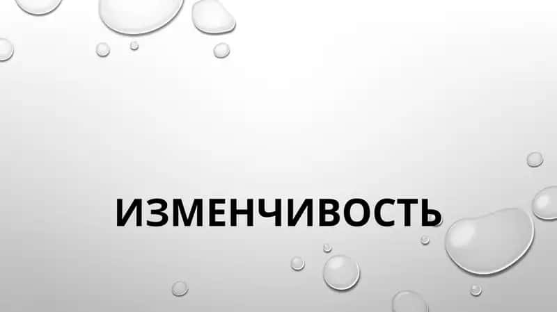 ИЗМЕНЧИВОСТЬ