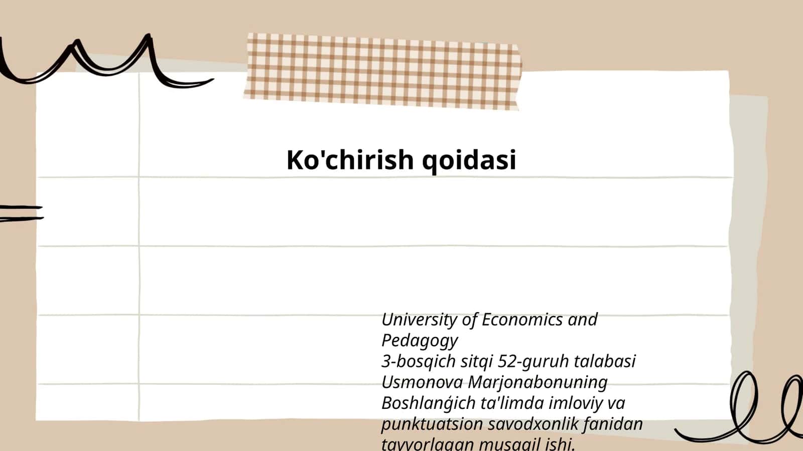 Boshlanģich ta'limda imloviy va punktuatsion savodxonlik