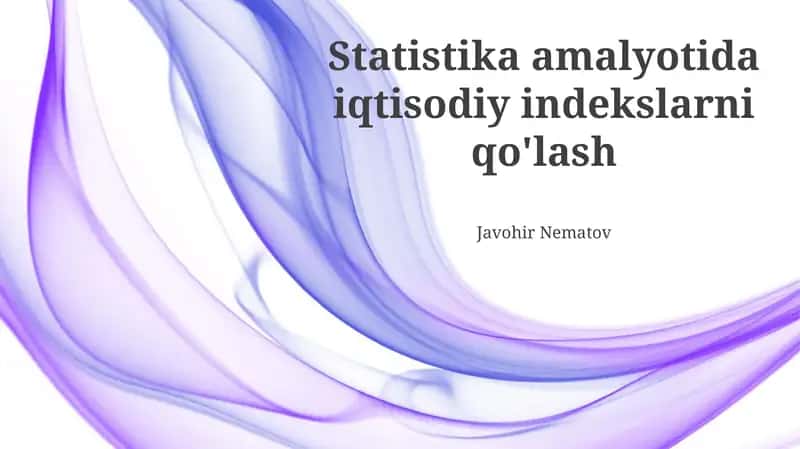 Indeks Tanlash va Ma'lumotlar Yig'ish