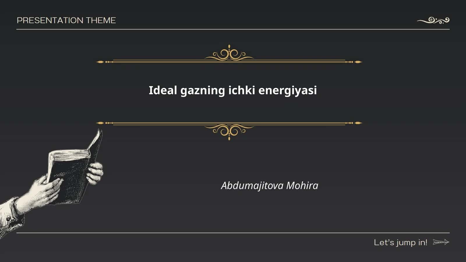 Ideal gazning ichki energiyasi
