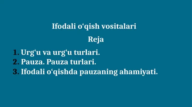 Ifodali o‘qish vositalari