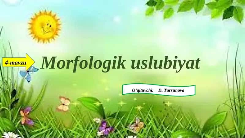 Morfologikuslubiyat