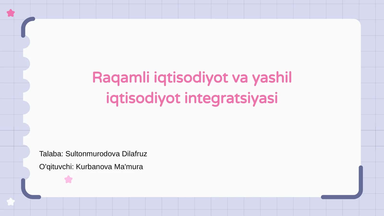 Raqamli iqtisodiyot va yashil iqtisodiyot integratsiyasi