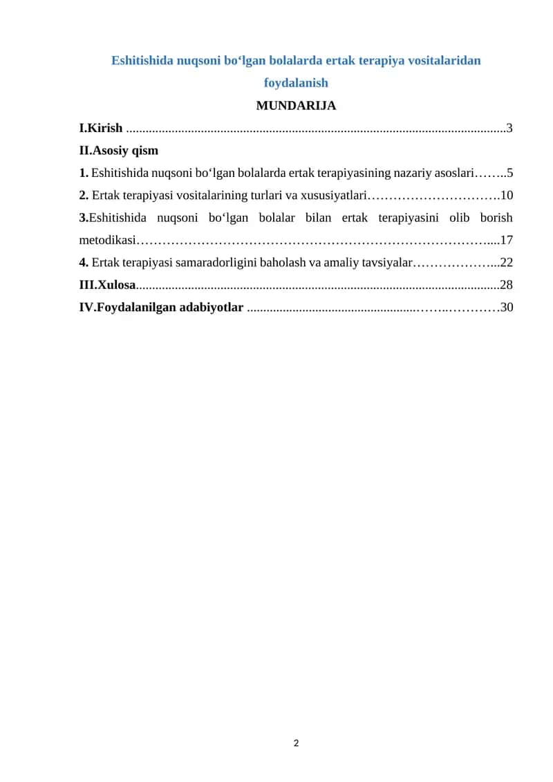 Eshitishida nuqsoni bo‘lgan bolalarda ertak terapiya vositalaridan foydalanish