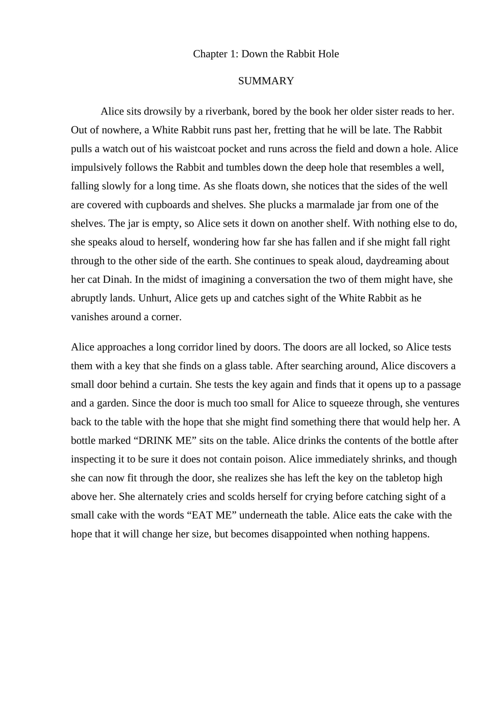 Chapter 1: Down the Rabbit Hole