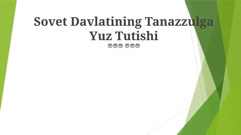 Sovet Davlatining Tanazzulga Yuz Tutishi