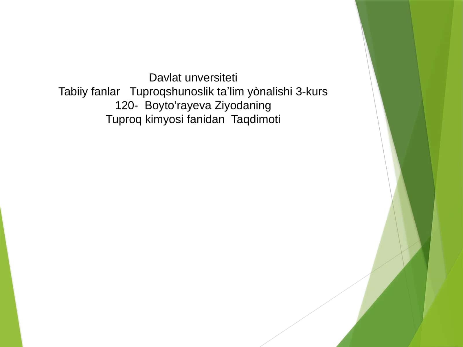 Tuproq profilida elementlar migratsiyasi